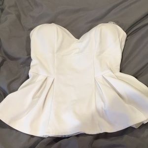 Peplum bustier top